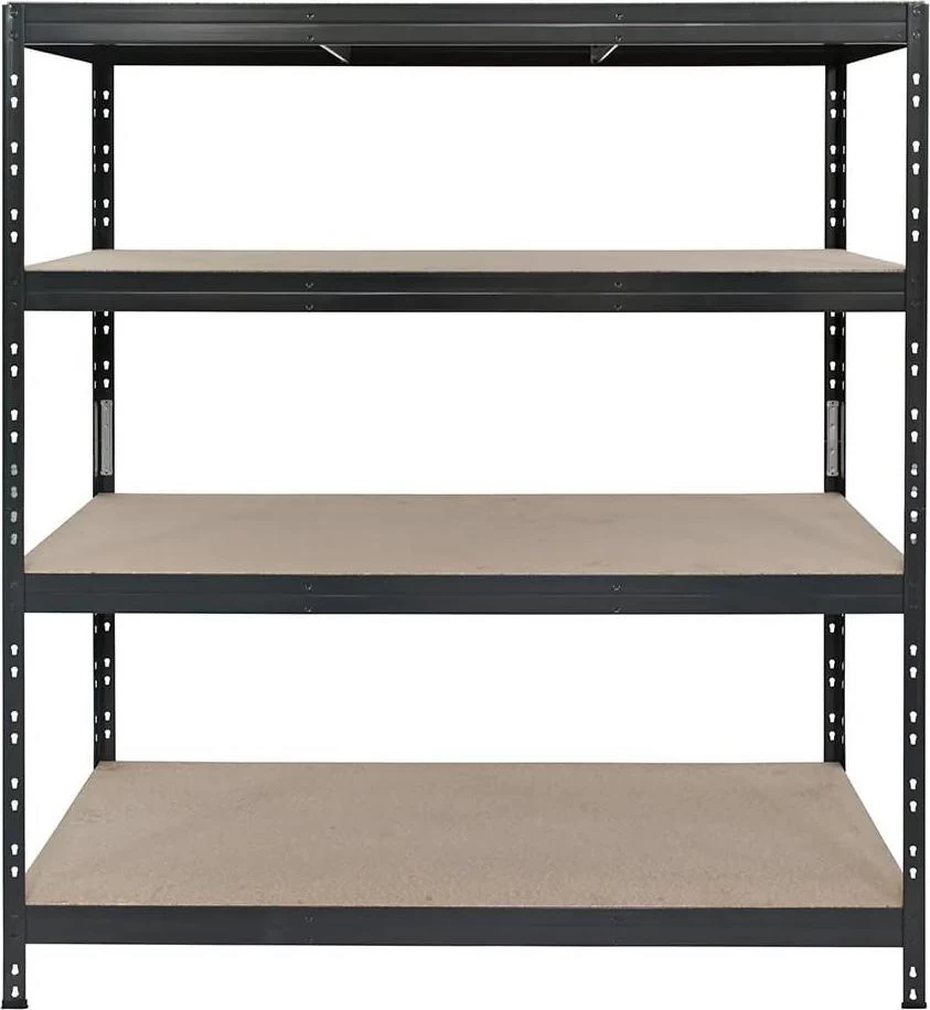 Bezšroubový kovový regál s HDF policí RIVET, 180x150 cm (VxŠ)