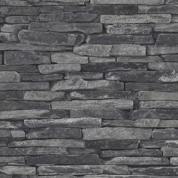 Vliesové tapety na zeď Wood´n Stone 91422-4, kámen skládaný šedý, rozměr 10,05 m x 0,53 m, A.S.Création