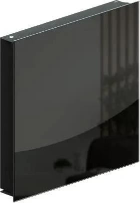 Skříňka na klíče se skleněným obrazem - magnetická černá