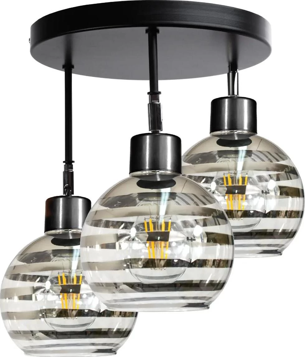 BERGE LED kulaté stropní svítidlo 3xE27 GLASS BALL