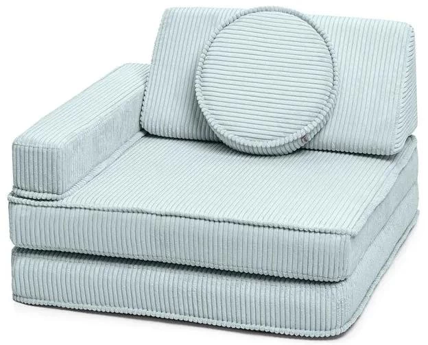Dětské rozkládací pěnové křeslo a bunker SHAPPY CORDUROY více barev Barva: Peppermint