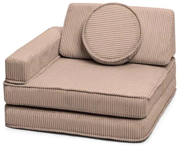 Dětské rozkládací pěnové křeslo a bunker SHAPPY CORDUROY více barev Barva: Chocolate