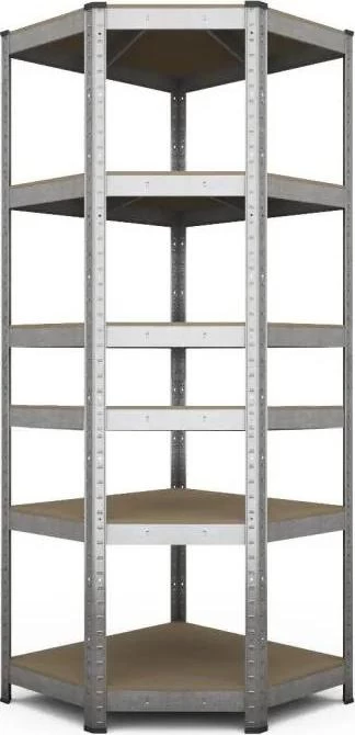 Fistar Rohový regál 2400x700x400x425 mm zinkovaný 6-policový, nosnost 900 kg