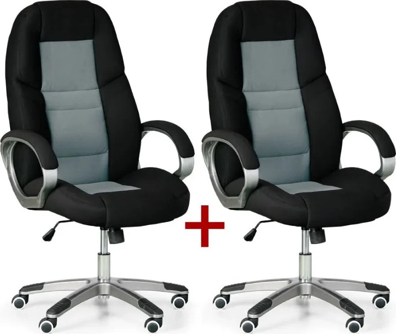 Kancelářské křeslo KEVIN 1+1 ZDARMA, šedá