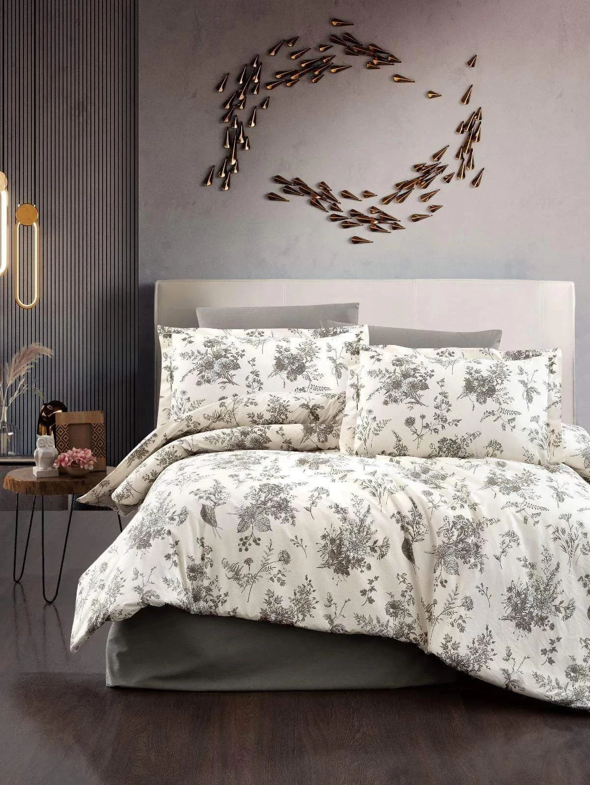 Povlečení deluxe ranforce bavlněné Heraklion TiaHome - 2x Polštář 90x70 cm, 1x Přikrývka 200x220cm