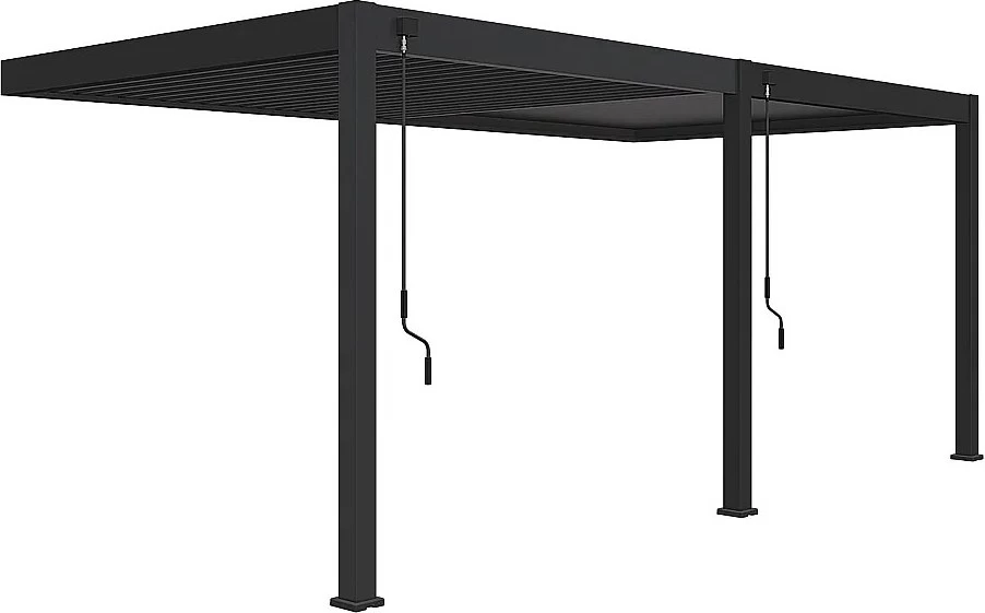 Zahradní hliníková pergola do stěny 6x3 m (antracit)