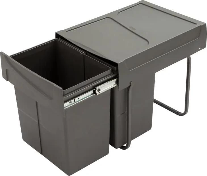 In-Design Odpadkový koš UNION K40 s integrovaným výsuvem - 20 + 20 L - antracit
