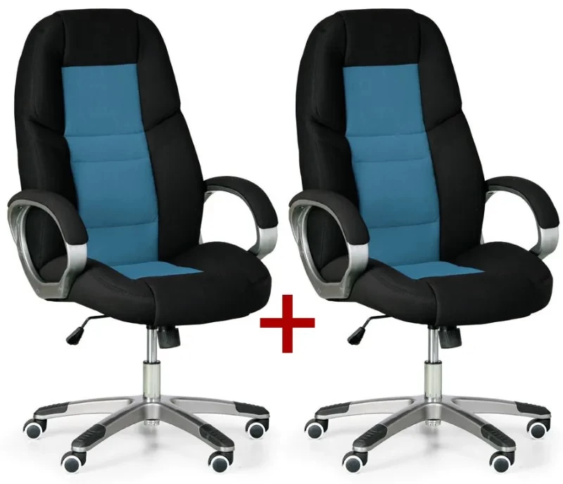 Kancelářské křeslo KEVIN 1+1 ZDARMA, modrá