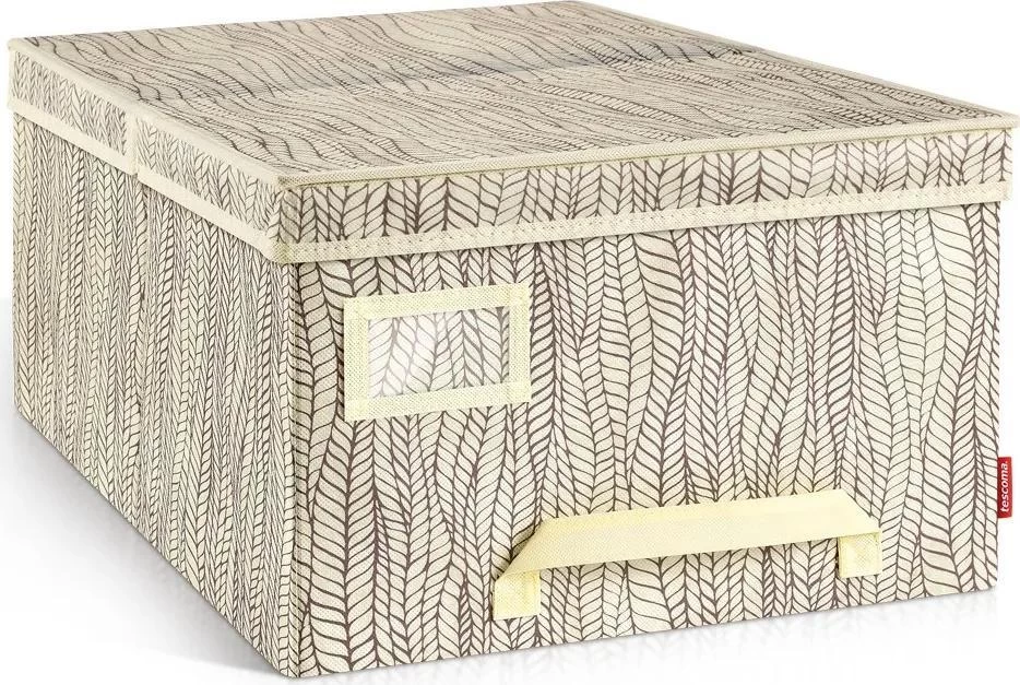Krabice na oděvy FANCY HOME 40 x 52 x 25 cm, smetanová