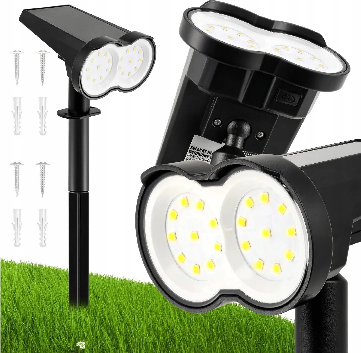 ECOLIGHT Solární LED zahradní reflektor
