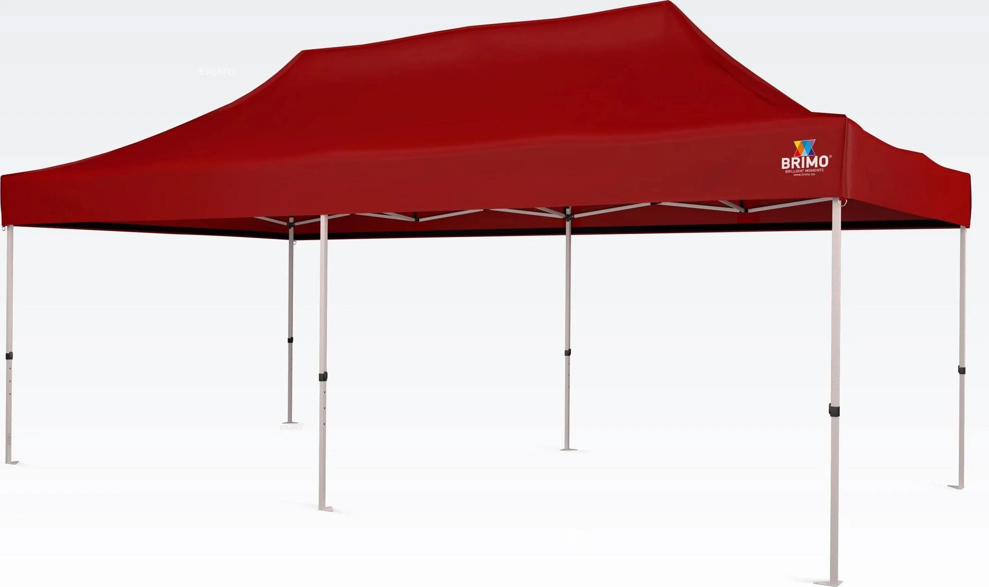 BRIMO Párty stan 3x6m - bez 3 stěn - Červená S. Ocel eco