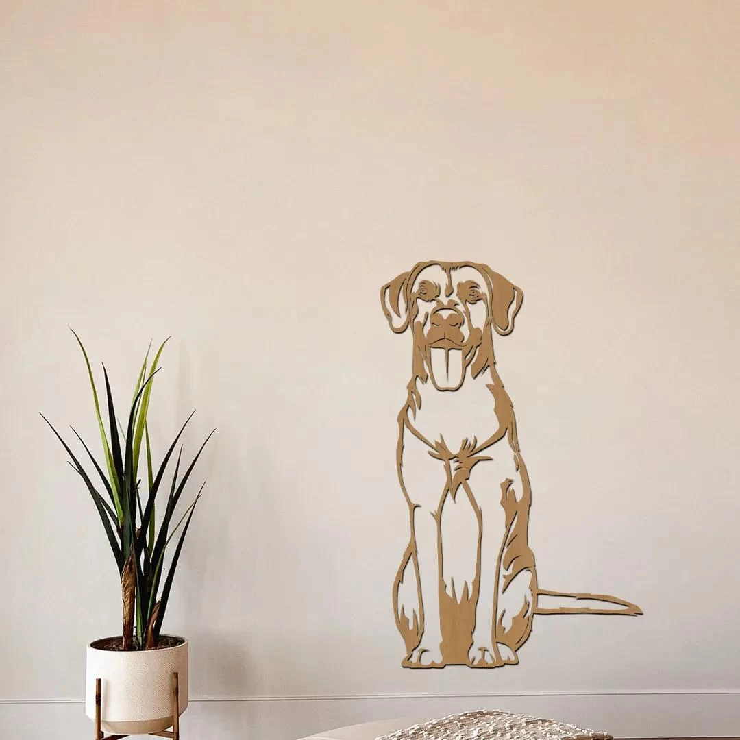 dřevo života Dřevěná dekorace psa Ridgeback Rozměry (cm): 19x30, Zvolte barvu dekoru: Buk