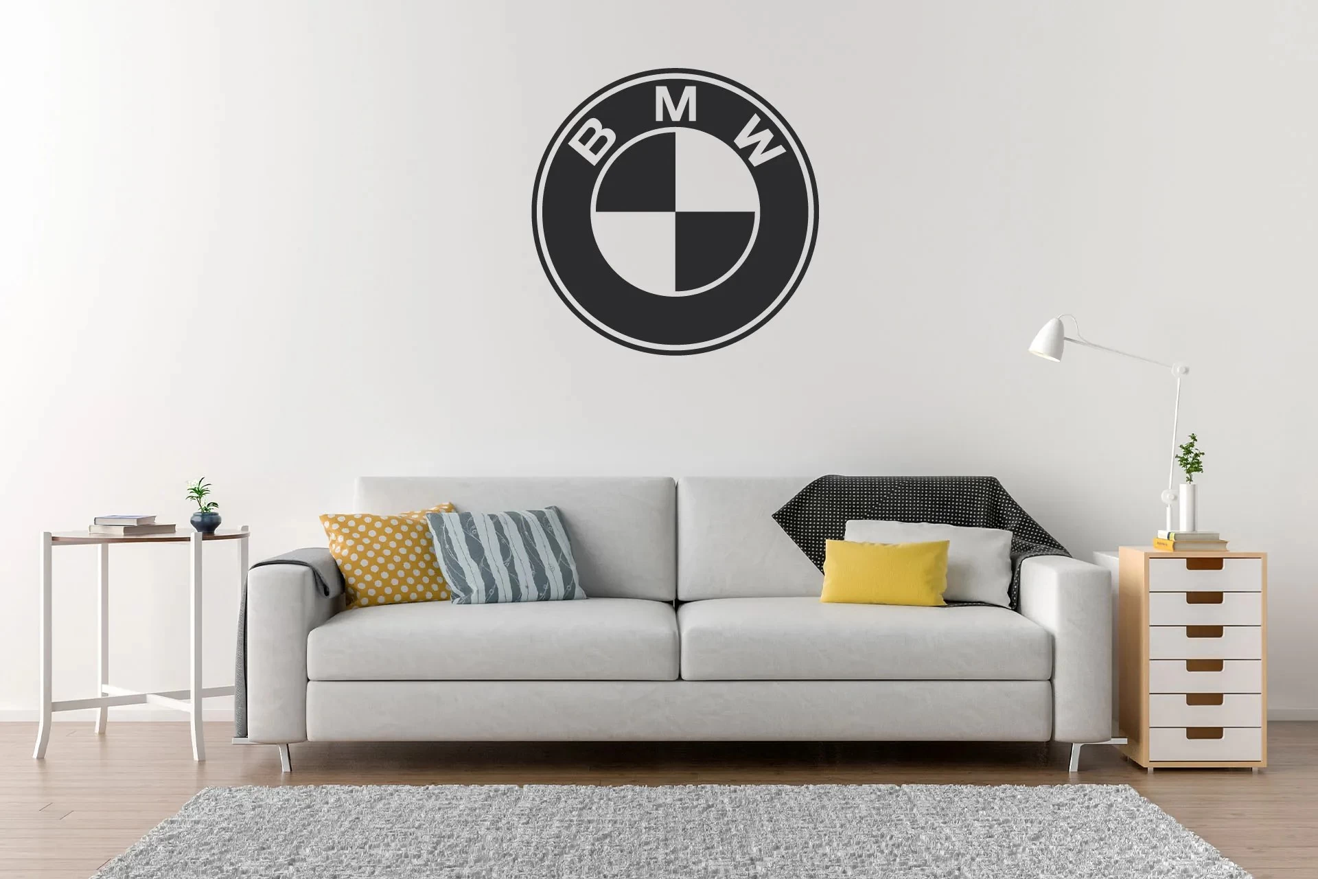 Lepy.cz Samolepka na zeď BMW Velikost (šířka x výška): 60x60cm, Barevná varianta: Černá