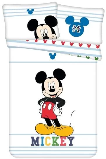 Jerry fabrics Disney povlečení do postýlky Mickey "Colors" baby 100x135 + 40x60 cm