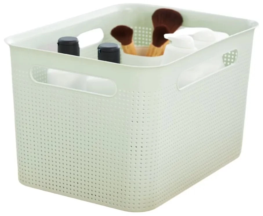 Rotho Úložný box s madly BRISEN 16l, 36x26,2x21cm, bílý S víkem / Bez víka: Bez víka