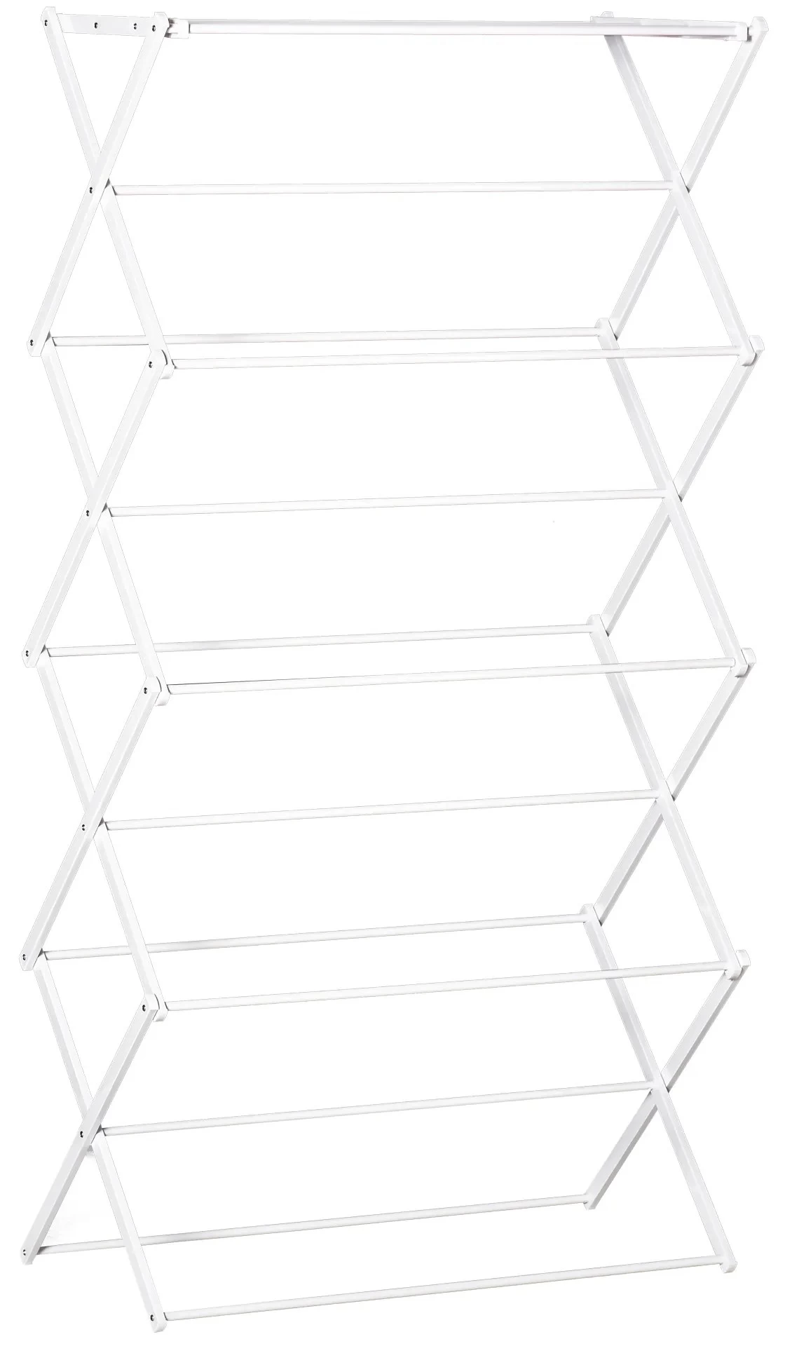 HOMCOM Skládací osmipatrový věžový sušák na prádlo kovový plastový bílý 74x35x144cm | Aosom
