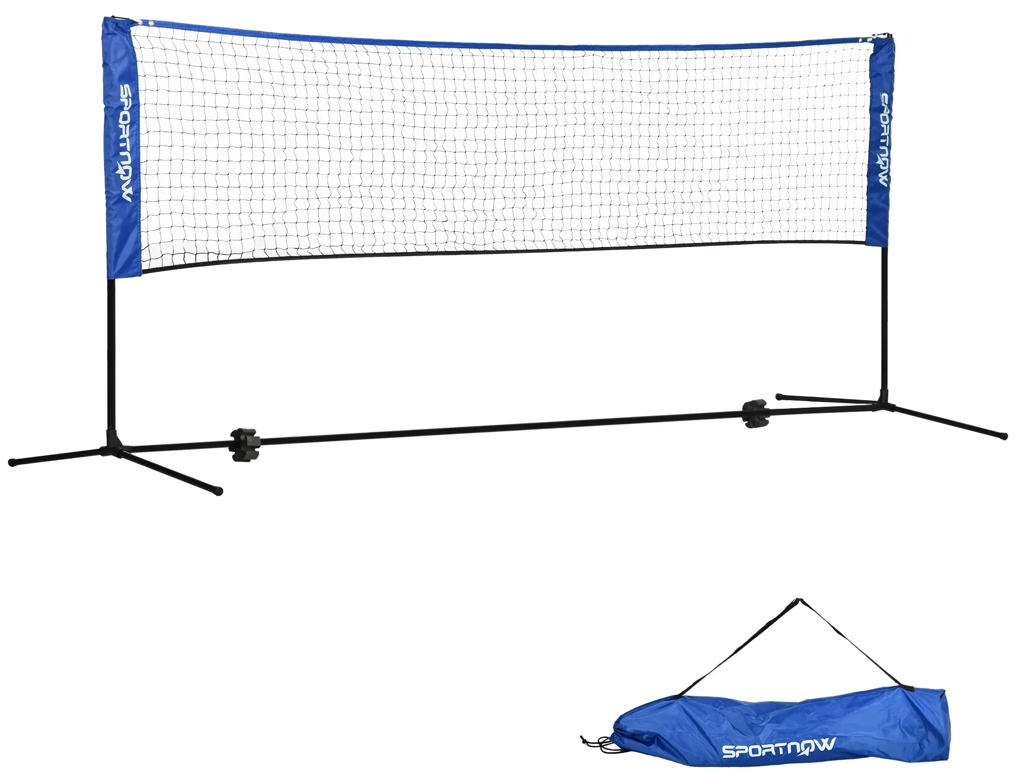 Sada badmintonové sítě SPORTNOW 103/120/155H cm, skládací a výškově nastavitelná tenisová síť pro vnitřní i venkovní použití, polyester, ideální pro …