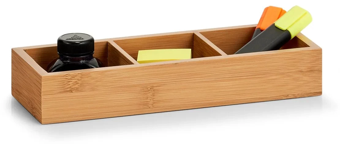 Zeller Present Úložný box s přepážkami, organizér do šuplíku, 3 části, DIVIDE, 28x10x5