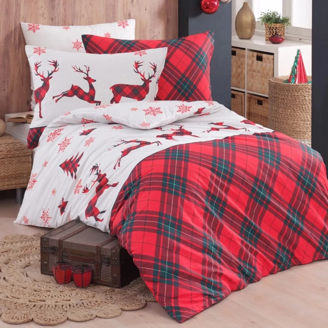 Vánoční povlečení bavlněné Marioli EMI: Standardní set jednolůžko obsahuje 1x 200x140 + 1x 90x70
